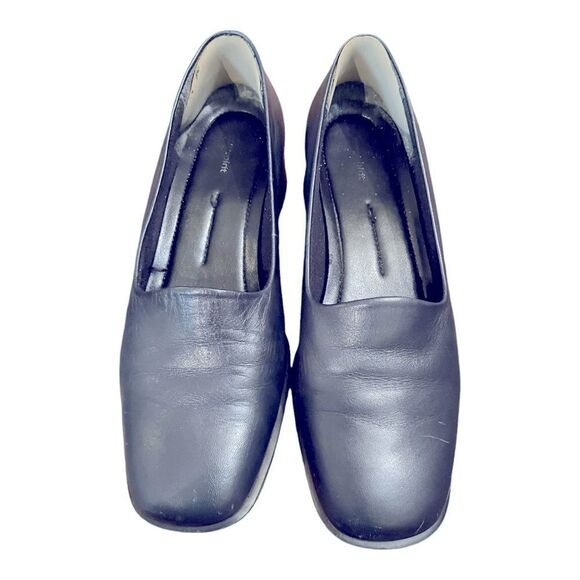 Easy Spirit Classic Navy Leather Comfort Flats | Slip-On Shoes - Picture 1 of 10